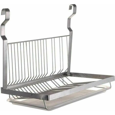Folding stainless steel wall-mounted dish drainer (1/4)