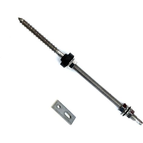 FeuerAnker Stockschraube M10x200 mm Adapterblech Solar EPDM A2 Edelstahl 0% nach §12 Abs. 3 UstG (1/5)