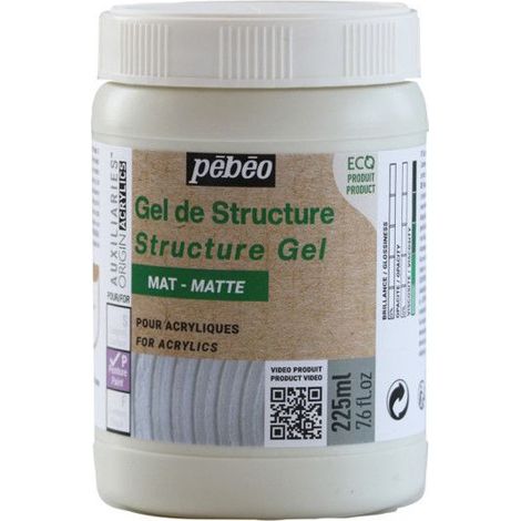 Gel de structure - Mat - Pour acrylique - Pébéo Origin acrylics - 225ml (1/4)