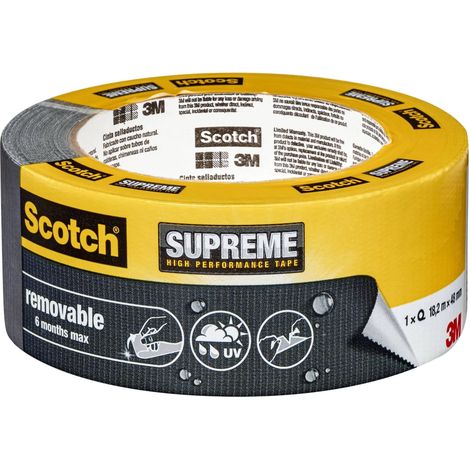 3M Scotch SUPREME 41031848 Ruban adhésif toilé Scotch® gris (L x l) 18.2 m x 48 mm 1 pc(s) Q116352 (1/2)