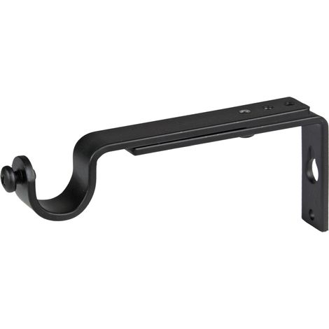 2 supporti 11-15 cm neri piattina per tubo tenda diametro 20 mm (1/2)
