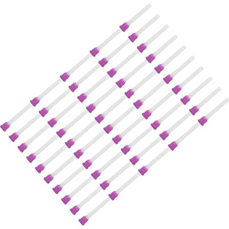 50 embouts mélangeurs pour adhésif époxy, applicateur dentaire, accessoire violet (1/5)