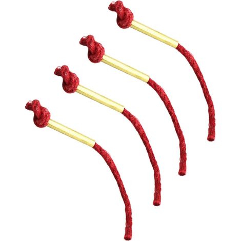 4 Feuersteinzündschnüre + rotes Wachsseil – Überlebensausrüstung für Camping, Grillen, Aluminiumlegierung