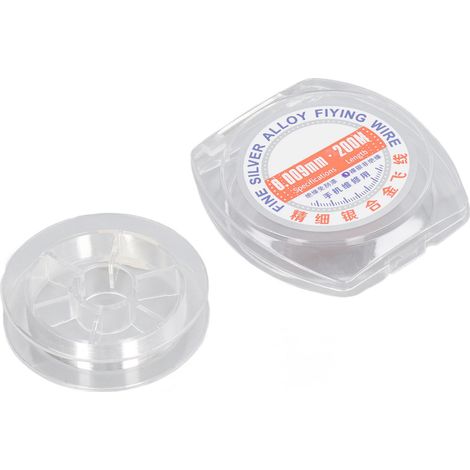 Fil d'émail 0,009 mm de diamètre 200 m argent haute conductivité pour bobinage (1/5)