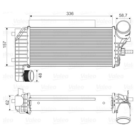 Intercooler, échangeur Valeo 818604 FORD 1740034 1766819 1778294 1796565 1803543