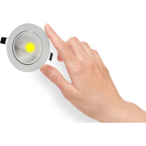 Faretto LED a Incasso 3W Luce Fredda Rotondo Bianco Alette Molla Soffitto FM-020 (1/5)