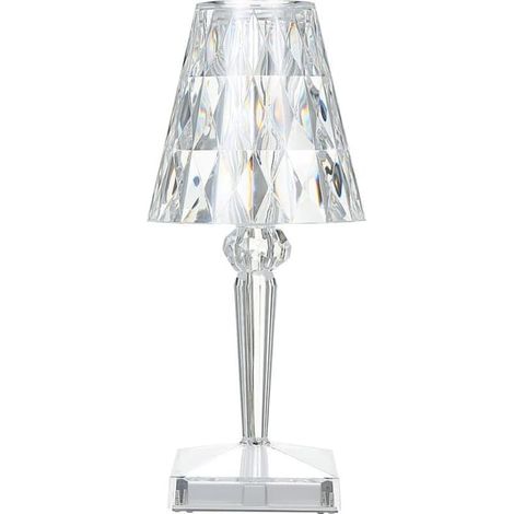 Lampe de table en cristal diamant, lampe de chevet rechargeable USB, température et luminosité réglables, commande tactile