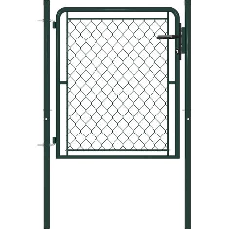 Portillon Acier 100x100 cm Vert vidaXL