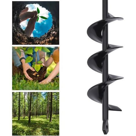 560cm Portable Auger Spiral Drill Bit Garden Planting Tool Post Hole Digger (1/5)