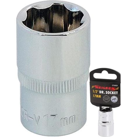 Neilsen 1/2" Drive Standard Shallow Square Metric Single Socket 17mm (1/2)