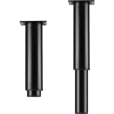 Leg for furniture in irresistible adjustable height, leg for furniture in spesso black acciaio, leg for furniture rounded with space for armchair table, sofa bed, 18-33 cm