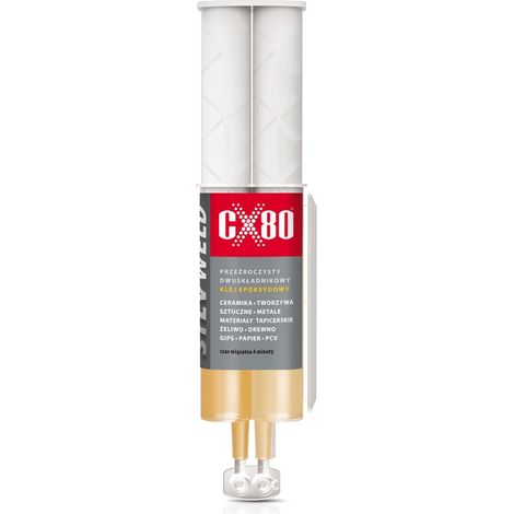 CX80 silv weld Colle époxy universelle incolore - métal et verre 24 ml