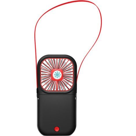 Ventilateur USB, ventilateur de cou suspendu pliant, noir (1/5)