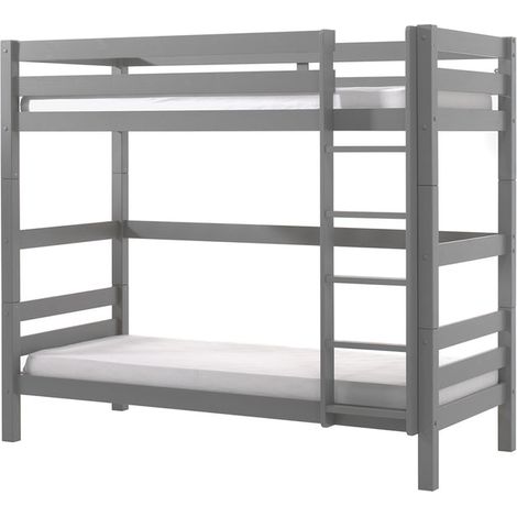 Litera 90x200 Altura 180 cm Somier Incluido Vipack Pino Gris (1/5)