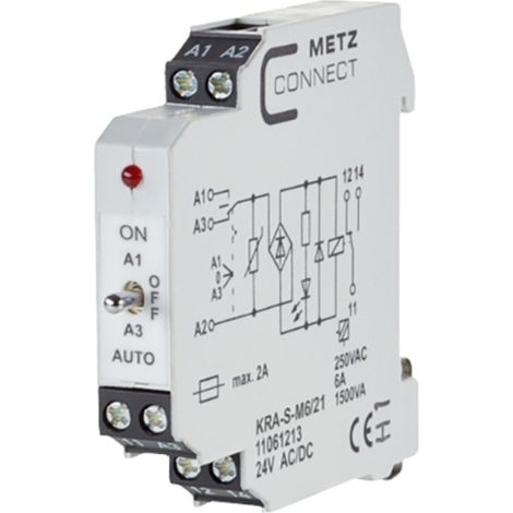 Koppelbaustein 24, 24 V/AC, V/DC (max) 1 Wechsler Metz Connect 11061213 1 St.