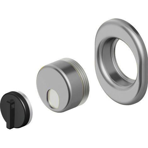 Monolito magnetico protezione serrature per pannellature spessore 11 mm - cromo satinato - MRM29 (1/2)