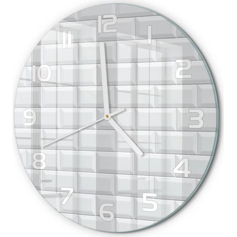 Horloge Murale Ronde Originale Verre Trempé Décoration Maison Moderne Mur en céramique fi 30 cm (1/5)