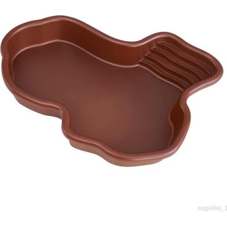 Bassin de trempage pour reptiles, abreuvoir incliné pour tortues (sans tuyau d'arrosage) (1/4)