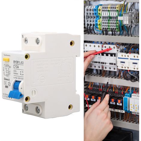 BAOYIBYDB1L-63 C10A 230V 10A Disjoncteur différentiel 30mA 1P+N miniature Disjoncteur différentiel de type A pour montage sur rail DIN (1/5)