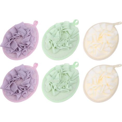 Lot de 6 Boules de Bain Éponge à Souple Fleur de Bain en Couleur Unie (1/5)
