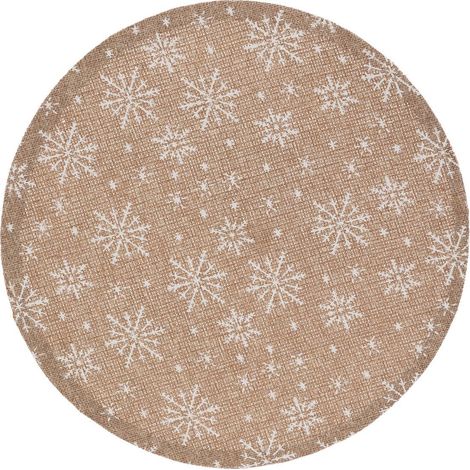 Set de table D.38cm effet jute flocon blanc - Feeric lights & christmas