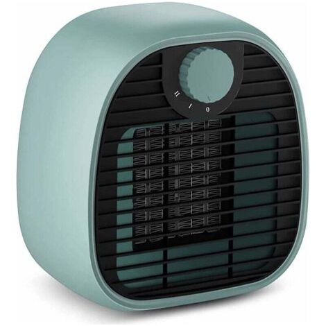 1000W Aérotherme Portatif Petit Appareil De Chauffage Chauffage Électrique De Table Chauffage Rapide Faible Réglage À Deux Vitesses,Vert (1/5)