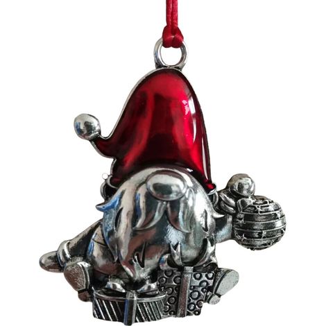 Colgante de gnomo de metal, adorno para árbol de Navidad - Estilo 5