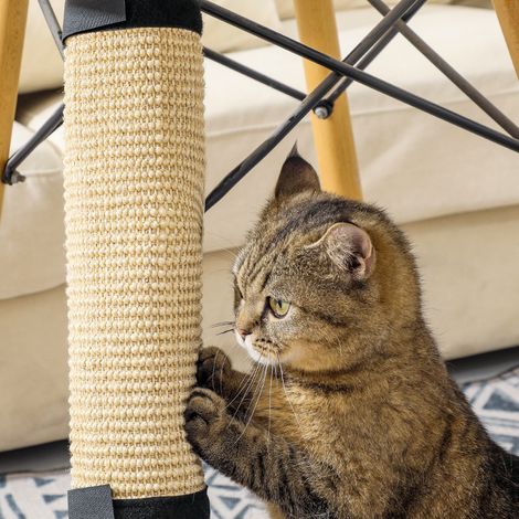 Griffoir pour chat pieds de chaise protecteur meuble en sisal naturel 25 couleur originale 50 cm (1/5)