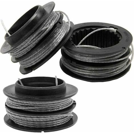Accessoire pour débroussailleuse Lot de 3 bobines de coupe-bordures à montage frontal de 0,080 pouce 80 V compatibles avec Greenworks (1/4)