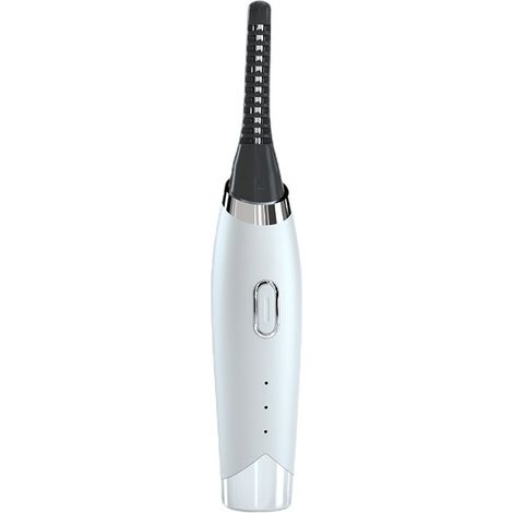 Recourbe-cils chauffant électrique avec 3 réglages de chaleur à code couleur (60°C/70°C/80°C), rechargeable, compact et boucle longue durée (blanc) (1/5)