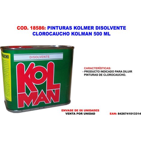 Kolmer vernici Kolman clorogomma solvente 500 ml