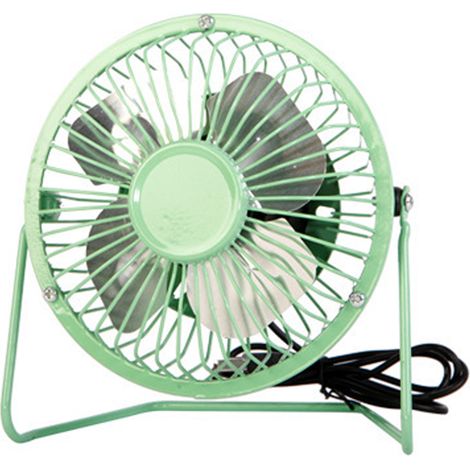 Ventilateur USB, petit ventilateur de bureau portable, mini ventilateur personnel à deux vitesses, ventilateur de table ultra silencieux, design en métal, rotation à 360° (haut et bas), idéal pour le  (1/5)