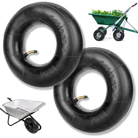 2 Pièces Chambres à Air pour Roue de Brouette 4.10/3.50-4 Tondeuse à Gazon, Roue de Diable (1/5)