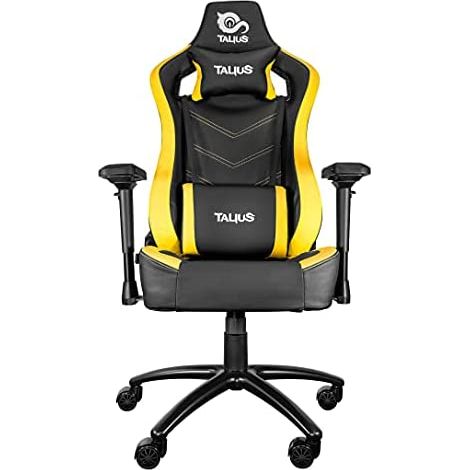 TALIUS silla Vulture gaming negra/amarilla butterfly, base nylon, ruedas nylon (1/5)