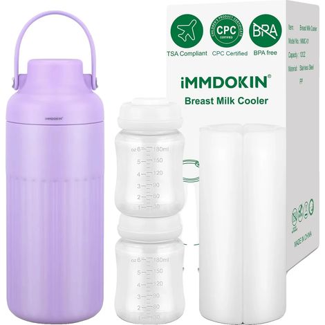 Refrigeratore per latte materno, resistente in acciaio inossidabile, tempo di raffreddamento prolungato, VIOLA (1/2)