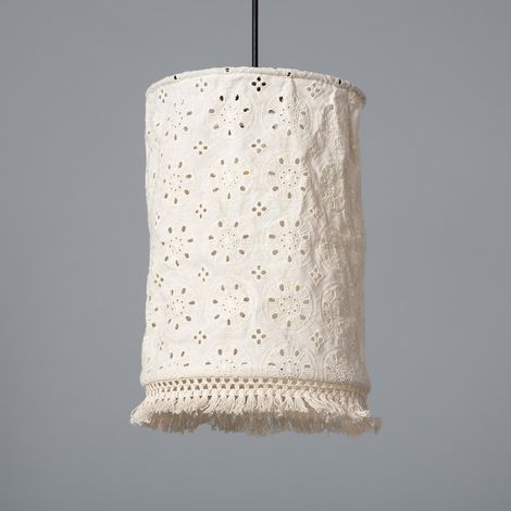 Lampada a Sospensione Cotone Otomí Bianco Rotto (1/5)