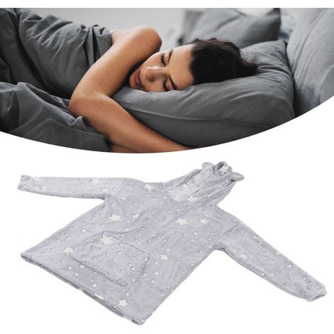 Couverture portable lumineuse, douce couverture à capuche en polyester pour chambre à coucher (1/5)