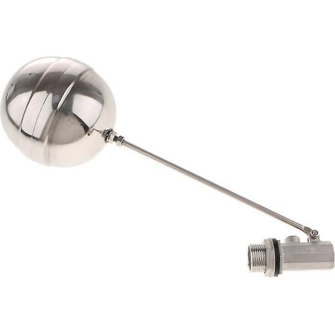 Vanne de contrôle du niveau d'eau, robinet à bille pour réservoir, vanne à flotteur en acier inoxydable - Dn15 G1/2 (1/3)