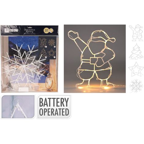 Figurine de Noël 24 LED blanc chaud, différentes versions