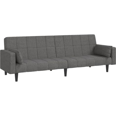 Canapé-lit，Canapé convertible à 2 places avec deux oreillers gris clair tissu CFW86361 (1/5)