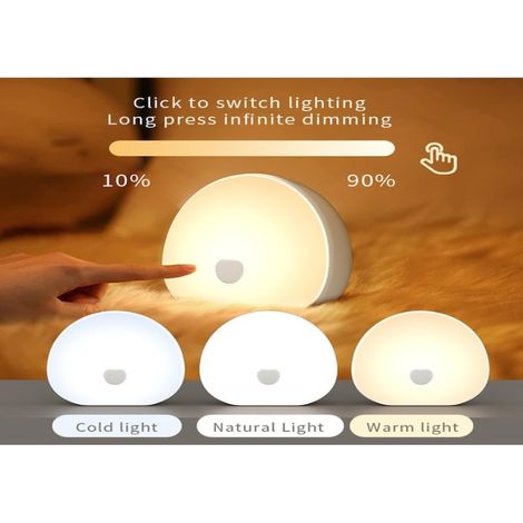 Machine à bruit blanc, enceinte minuteur intelligent veilleuse bébé lampe allaitement (blanc) (1/5)