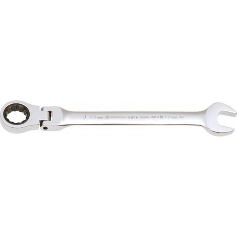 Clé mixte à cliquet articulée – Ouverture à 180° – Acier Chrome Vanadium – Cliquet 5° – 8 à 19 mm – MOB (1/3)