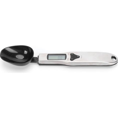 Cuillère balance électronique en acier inoxydable NS-S1, précision 0,1g, capacité 500g, pèse-aliment compact avec batterie incluse, pour cuisine et voyage.