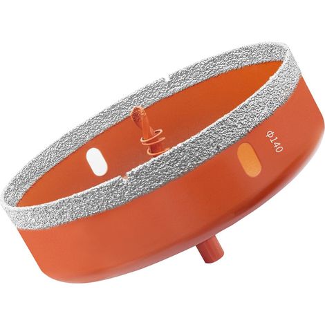 Scie cloche diamantée pour carrelage avec foret de centrage, foret diamant brasé dur pour porcelaine, céramique, verre, granit, carrelage, grès cérame, marbre (140 mm) (1/5)