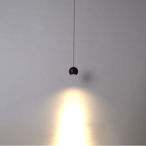 Suspension LED pour rail magnétique 48V "SELENE"- 9W - 2700K - - Noir