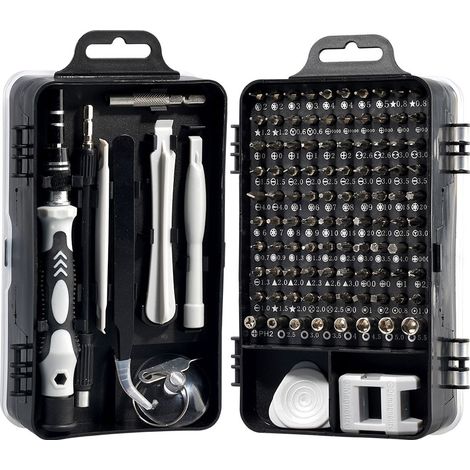 115 en 1 Mini Tournevis Professionnel Magnétique Étoile Tournevis Kit Tournevis Précision pour iPhone,iPad,Smartphone,Montre,Réparation Téléphone Portable,Laptop/Lunettes