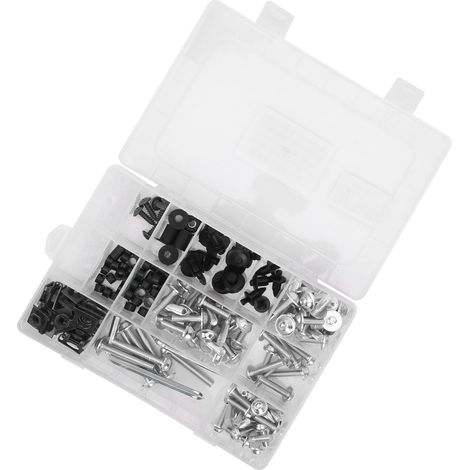 Universeller Aluminium-Verkleidungsschraubensatz, Ersatzschrauben und Befestigungselemente, silberfarben getönt, Wartung und Reparatur. (1/5)