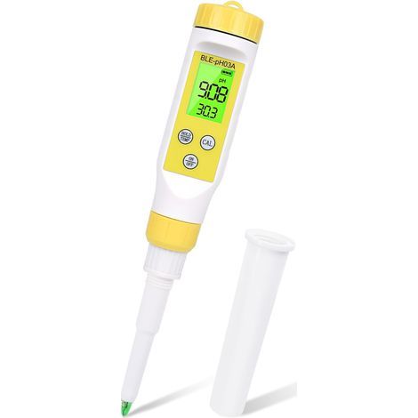 Food pH Meter, High-Precision Digital Puncture pH Tester with Backlit LCD Screen and ATC for Food, Semi-Solid, Soft Soils, and Water (1/5)