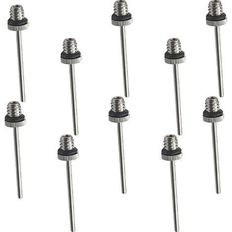 Lntyq Aiguille de Pompe à Ballon, 10 Pcs Aiguilles de Pompe à Air, Aiguilles de gonflage pour Pompe à Ballon, pour Ballon de Basket-Ball, Volley-Ball, Football, Rugby (1/5)