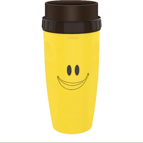 Douyin, vaso francés con tapa de rosca sin tapa, vaso portátil con pajita de Neolid para niños y estudiantes, vaso de plástico portátil creativo (1/5)